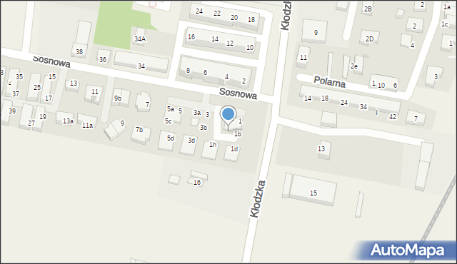 Bielany Wrocławskie, Sosnowa, 1c, mapa Bielany Wrocławskie