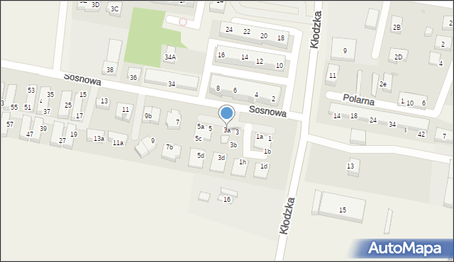 Bielany Wrocławskie, Sosnowa, 3a, mapa Bielany Wrocławskie