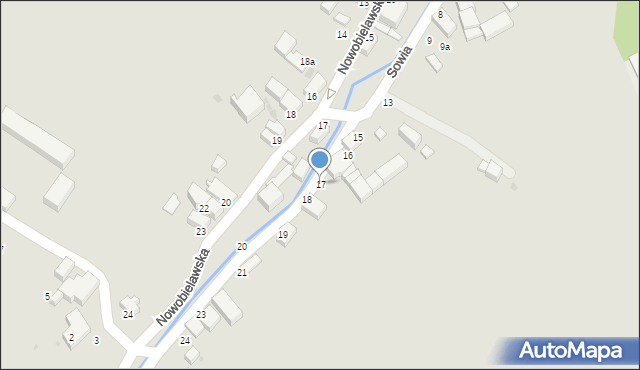 Bielawa, Sowia, 17, mapa Bielawa