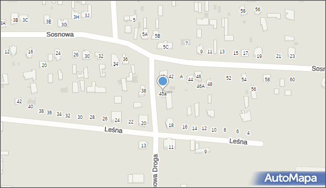 Bielsk Podlaski, Sosnowa, 40a, mapa Bielsk Podlaski
