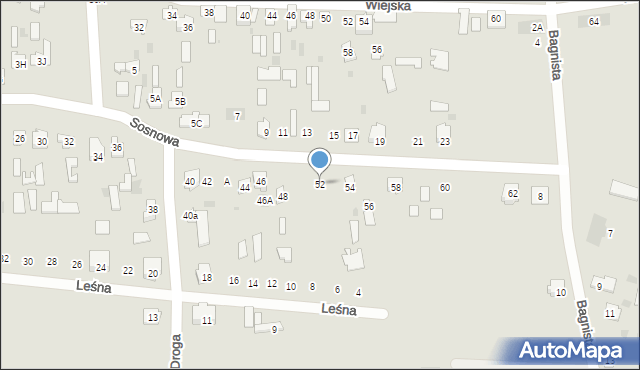 Bielsk Podlaski, Sosnowa, 52, mapa Bielsk Podlaski