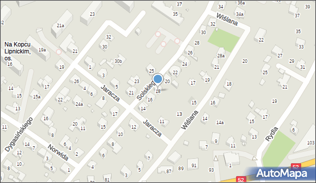 Bielsko-Biała, Solskiego Ludwika, 18, mapa Bielsko-Białej