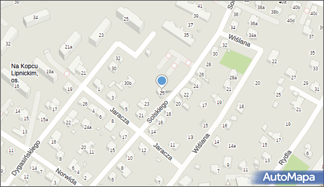 Bielsko-Biała, Solskiego Ludwika, 25, mapa Bielsko-Białej