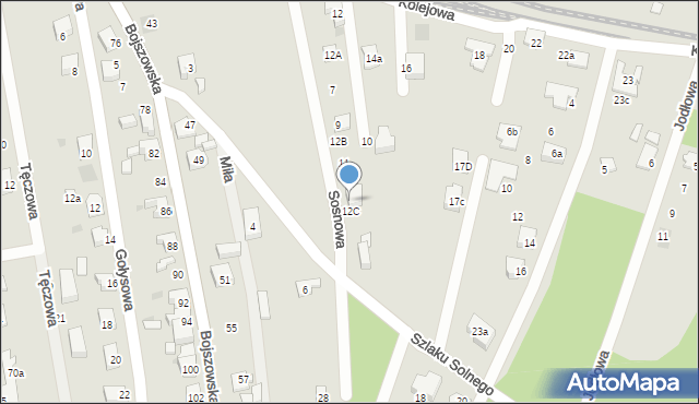 Bieruń, Sosnowa, 13, mapa Bieruń