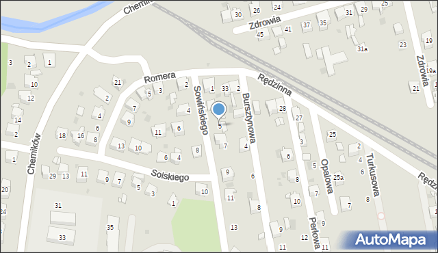 Bieruń, Sowińskiego Józefa, gen., 5, mapa Bieruń