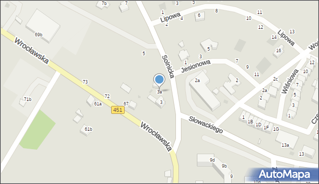 Bierutów, Solnicka, 3a, mapa Bierutów