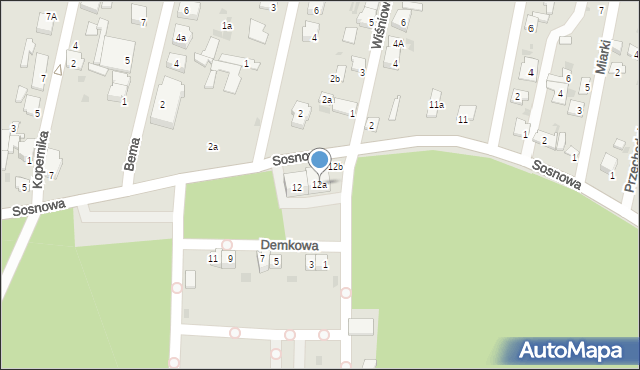 Blachownia, Sosnowa, 12a, mapa Blachownia