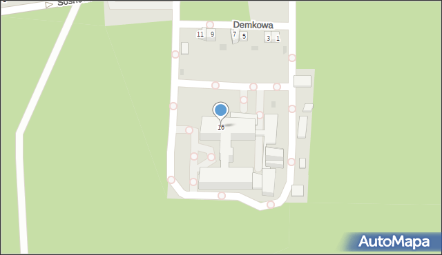 Blachownia, Sosnowa, 16, mapa Blachownia