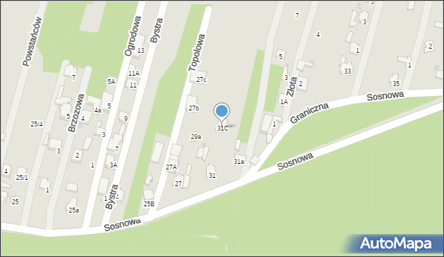 Blachownia, Sosnowa, 31C, mapa Blachownia