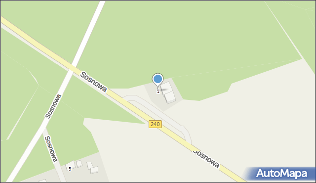 Błądzim, Sosnowa, 1, mapa Błądzim