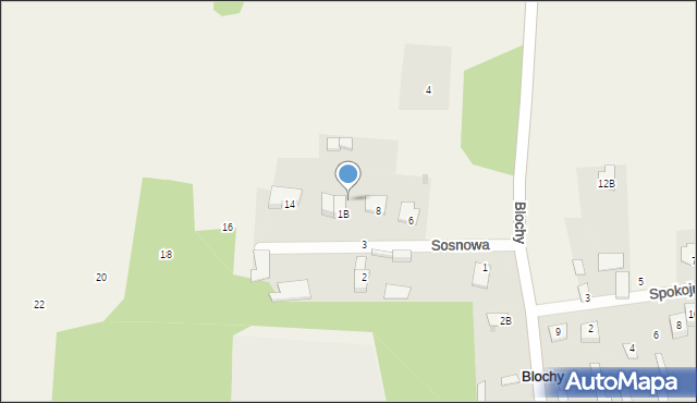Blochy, Sosnowa, 10, mapa Blochy