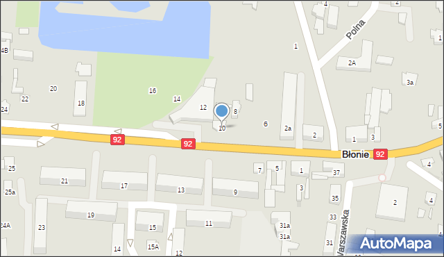 Błonie, Sochaczewska, 10, mapa Błonie