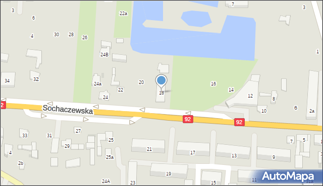 Błonie, Sochaczewska, 18, mapa Błonie