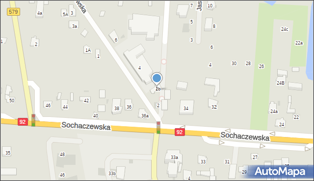 Błonie, Sochaczewska, 2b, mapa Błonie
