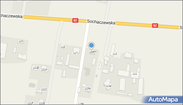 Błonie-Wieś, Sochaczewska, 115, mapa Błonie-Wieś