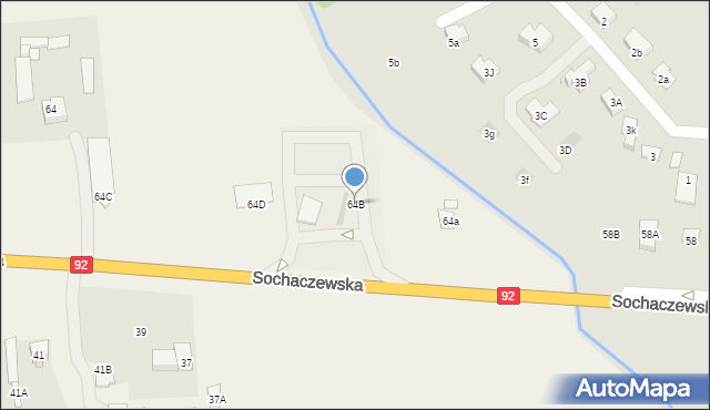 Błonie-Wieś, Sochaczewska, 64B, mapa Błonie-Wieś