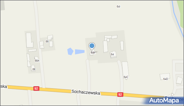 Błonie-Wieś, Sochaczewska, 66a, mapa Błonie-Wieś