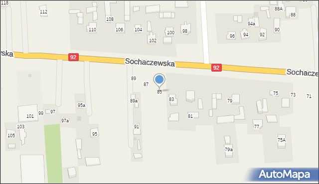 Błonie-Wieś, Sochaczewska, 85, mapa Błonie-Wieś