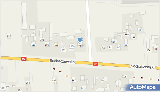 Błonie-Wieś, Sochaczewska, 98, mapa Błonie-Wieś