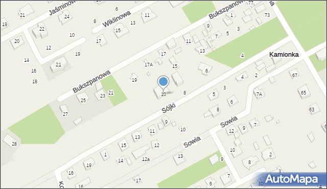 Bobrowiec, Sójki, 10, mapa Bobrowiec