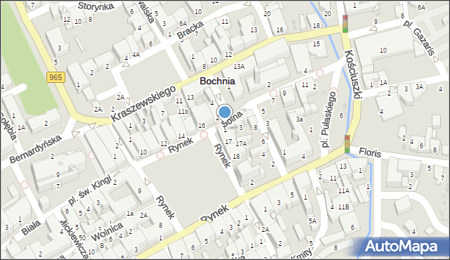 Bochnia, Solna, 1, mapa Bochni