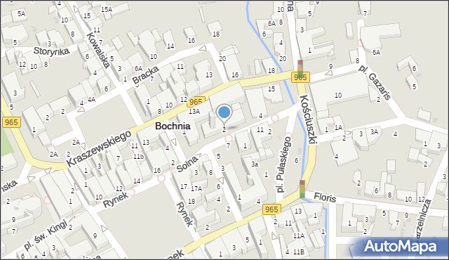 Bochnia, Solna, 2, mapa Bochni