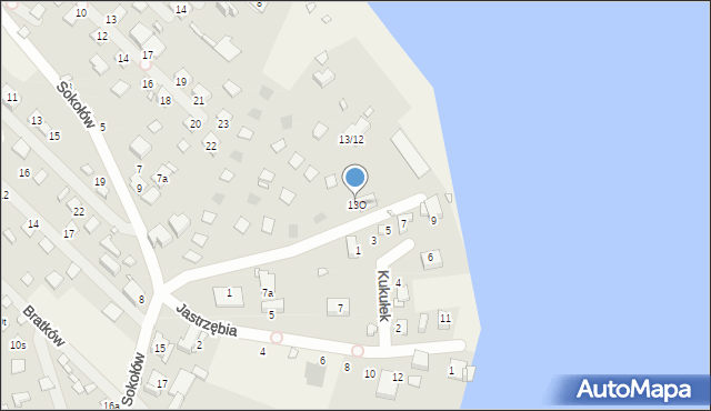 Boguchwałowice, Sokołów, 13O, mapa Boguchwałowice