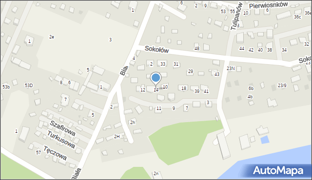 Boguchwałowice, Sokołów, 14, mapa Boguchwałowice