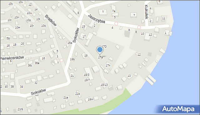 Boguchwałowice, Sokołów, 17a, mapa Boguchwałowice