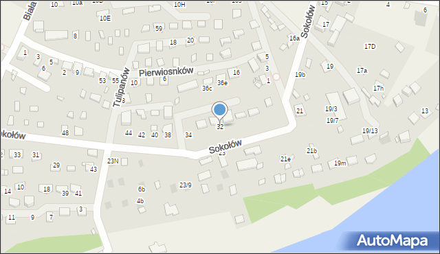 Boguchwałowice, Sokołów, 32, mapa Boguchwałowice