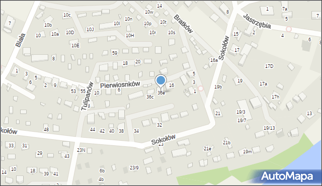 Boguchwałowice, Sokołów, 36e, mapa Boguchwałowice