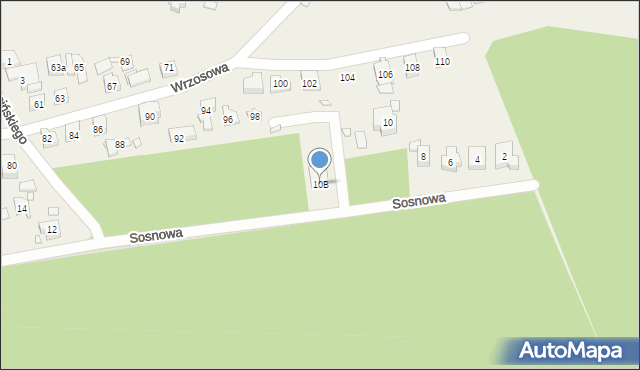 Bogucin, Sosnowa, 10B, mapa Bogucin