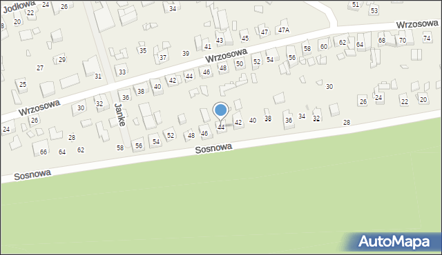 Bogucin, Sosnowa, 44, mapa Bogucin
