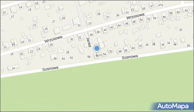 Bogucin, Sosnowa, 56, mapa Bogucin