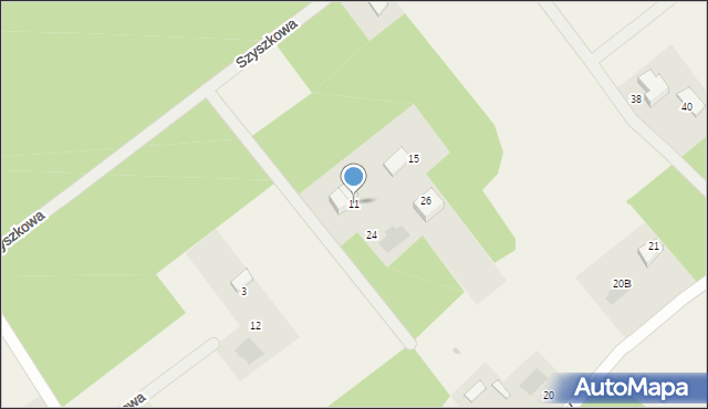 Bogusze, Sosnowa, 11, mapa Bogusze