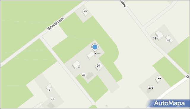 Bogusze, Sosnowa, 15, mapa Bogusze