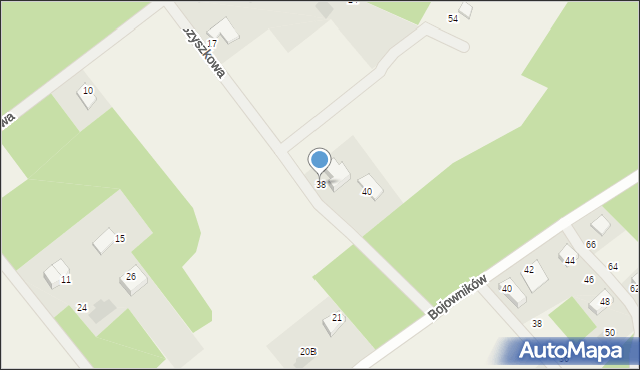 Bogusze, Sosnowa, 38, mapa Bogusze