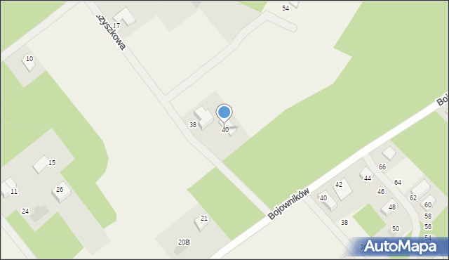 Bogusze, Sosnowa, 40, mapa Bogusze