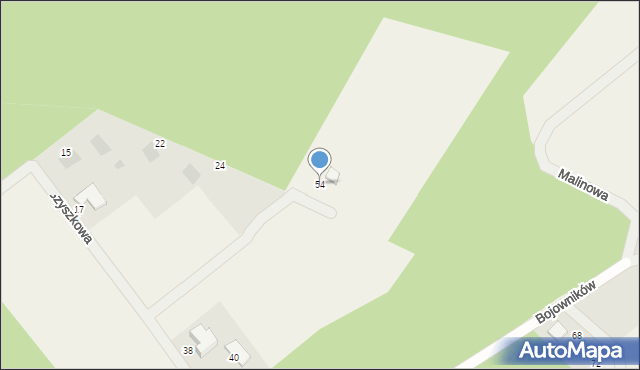 Bogusze, Sosnowa, 54, mapa Bogusze