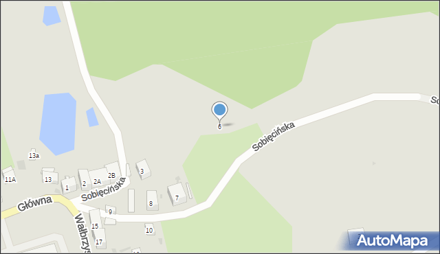 Boguszów-Gorce, Sobięcińska, 6, mapa Boguszów-Gorce
