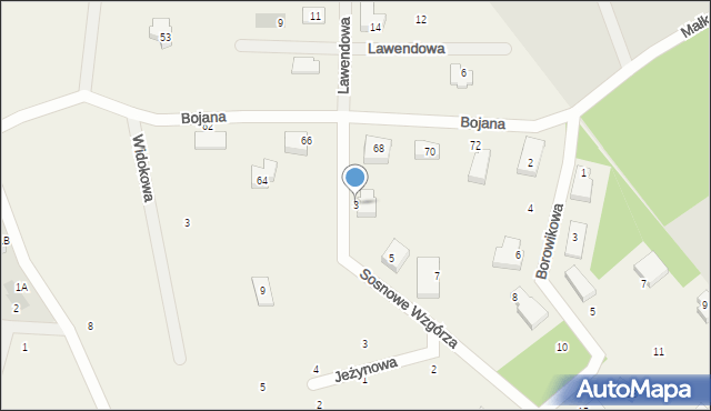 Bojano, Sosnowe Wzgórza, 3, mapa Bojano
