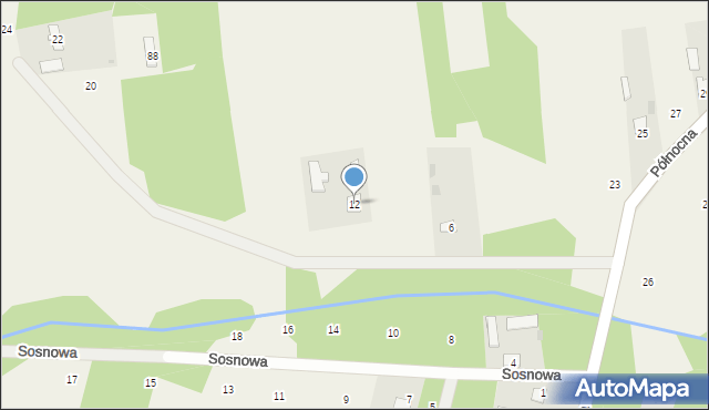 Bojmie, Sosnowa, 12, mapa Bojmie