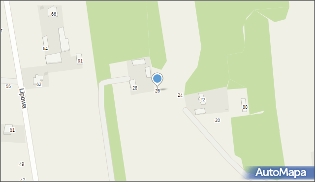 Bojmie, Sosnowa, 26, mapa Bojmie