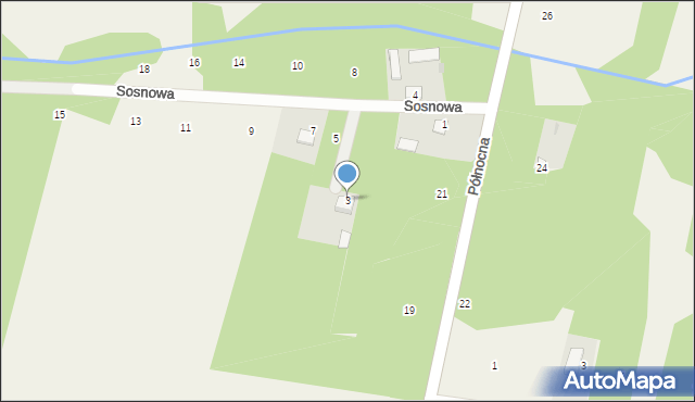 Bojmie, Sosnowa, 3, mapa Bojmie