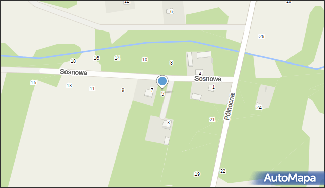 Bojmie, Sosnowa, 5, mapa Bojmie