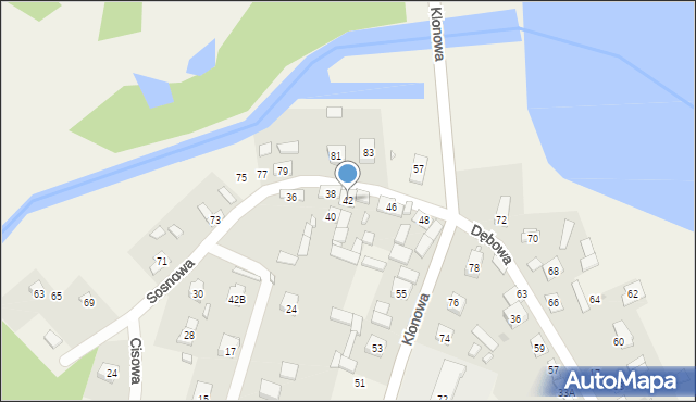 Borków, Sosnowa, 44, mapa Borków