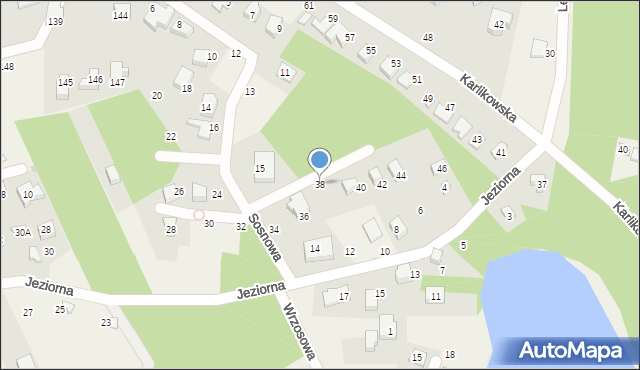 Borkowo, Sosnowa, 38, mapa Borkowo