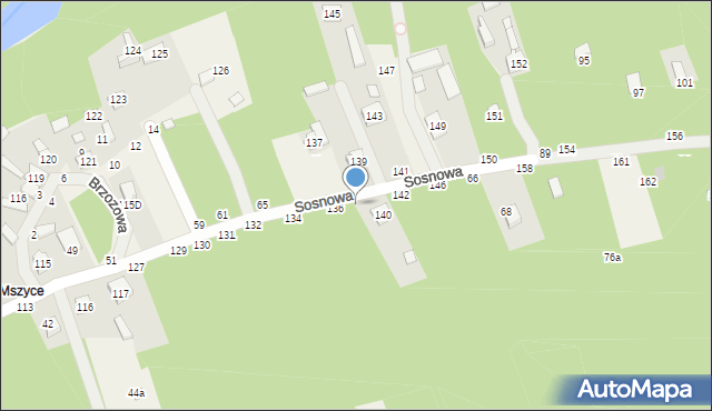 Borowa, Sosnowa, 138, mapa Borowa