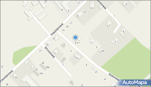 Borowa, Sosnowa, 1, mapa Borowa
