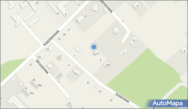 Borowa, Sosnowa, 3, mapa Borowa